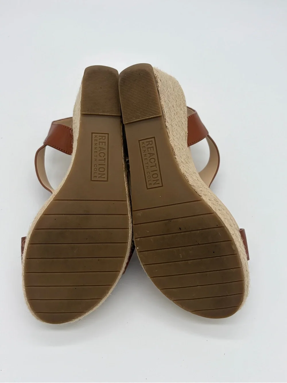 Kenneth Cole Reaction Tan Brown Wedge Sandals